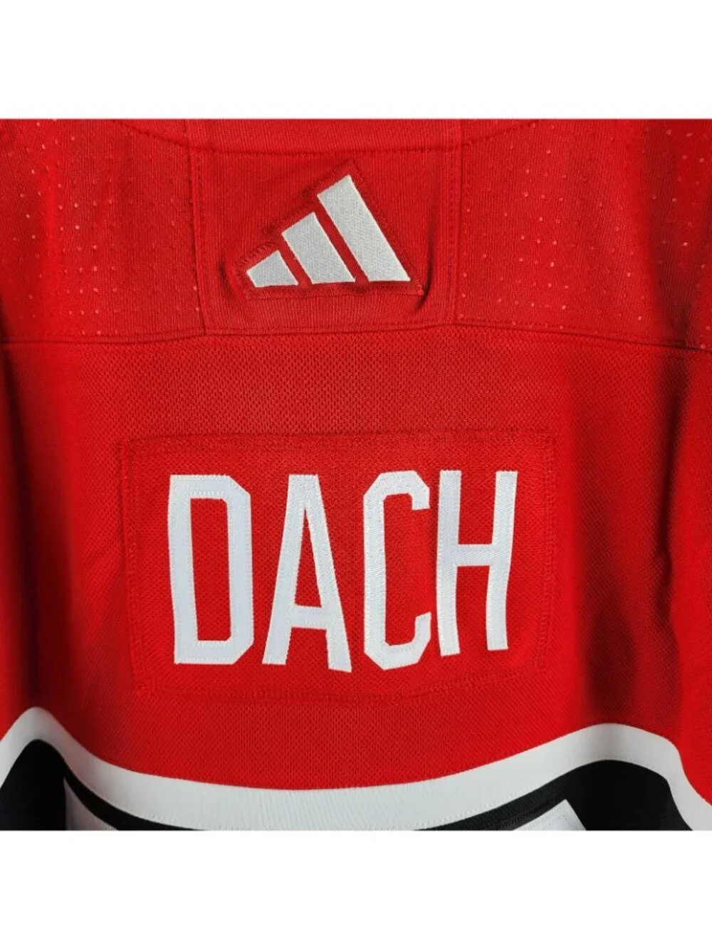 adidas Jersey Men 54 Retro Red Black NHL Chicago Blackhawk Kirby Dach #77 NWT